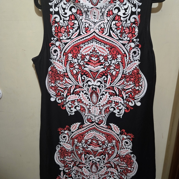 New York & Company Black and Red Asymmetrical Dress - Picture 1 of 3